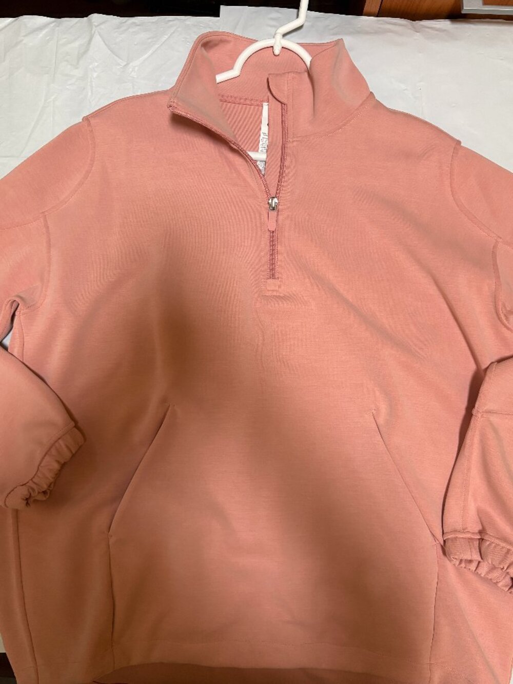 Lululemon Softstreme Half-Zip Long Oversized  Sz  M  Pink
